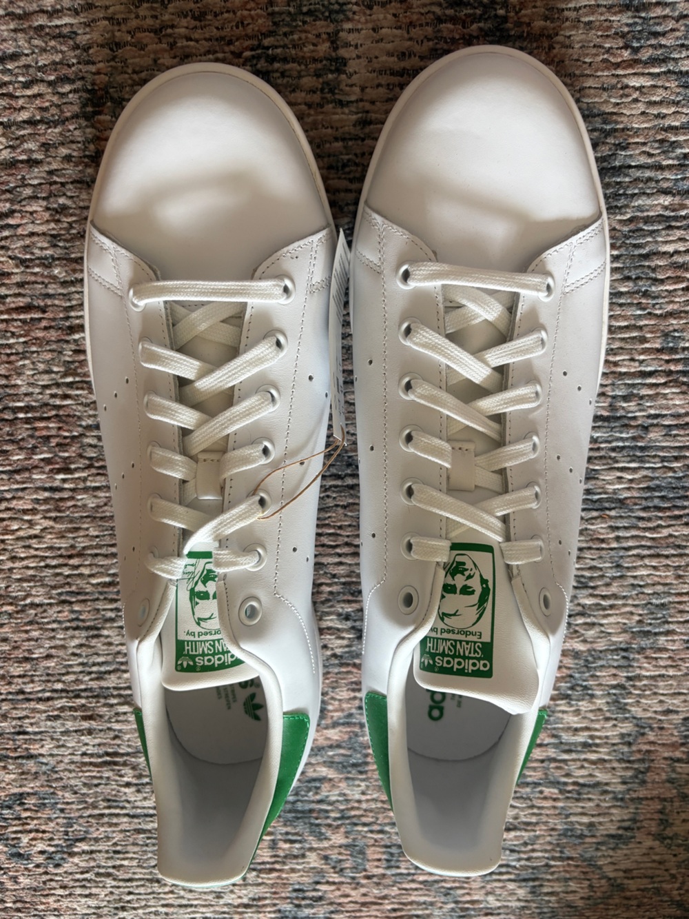 ADIDAS Men’s Stan Smith Sneakers with Green Heel Tab -size 14 US - Picture 6 of 6